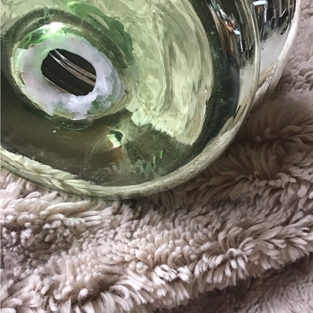 Rare Vintage Mercury Filled Green Glass Vase - Picture 4 of 4